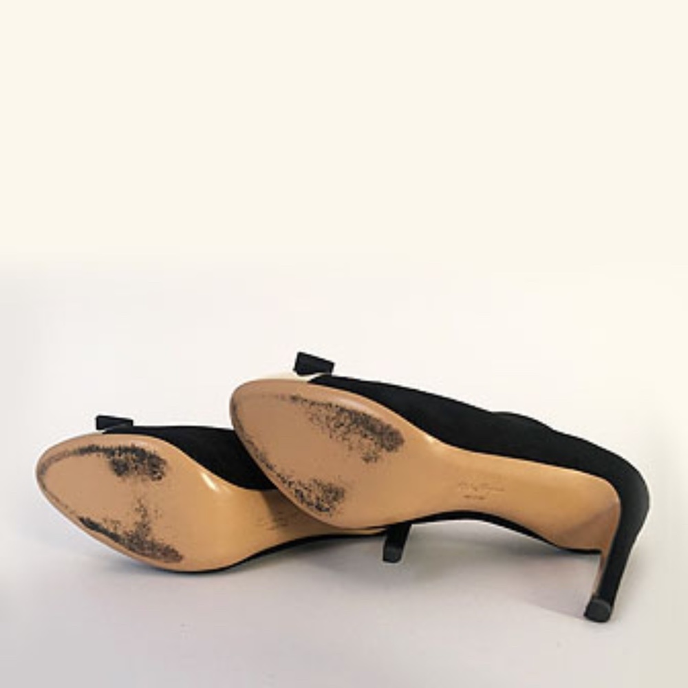 Salvatore Ferragamo Noyal Meta bow Platform Suede Shoes - Picture 9 of 9